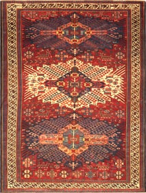No Reserve - Antique 19th Century Caucasian Seychour Rug 6 ft 4 in x 4 ft 10 in (1.93 m x 1.47 m)