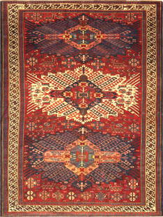 No Reserve - Antique 19th Century Caucasian Seychour Rug 6 ft 4 in x 4 ft 10 in (1.93 m x 1.47 m): Inventory of the late Albert Karmely Antique 19th Century Caucasian Seychour Rug Size: 6 ft 4 in x 4 ft 10 in (1.93 m x 1.47 m) Collection of Antique Rugs, Vintage Rugs & Modern Carpets.