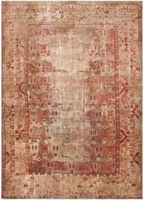 No Reserve - Antique 18th Century Rustic Deccan Indian Rug 15 ft 5 in x 11 ft (4.7 m x 3.35 m)