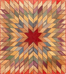 Antique American Hooked Rug 5 ft 2 in x 4 ft 8 in (1.57 m x 1.42 m)