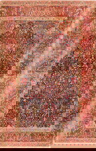 Antique Persian Kerman Rug 6 ft 9 in x 4 ft 11 in (2.05 m x 1.49 m): Property of a New Jersey Collector Antique Persian Kerman Rug Size: 6 ft 9 in x 4 ft 11 in (2.05 m x 1.49 m) Collection of Antique Rugs, Vintage Rugs & Modern Carpets.