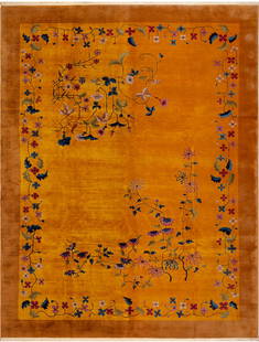 Antique Chinese Art Deco Rug 11 ft 7 in x 8 ft 10 in (3.53 m x 2.69 m): Property of New York estate Antique Chinese Art Deco Rug Size: 11 ft 7 in x 8 ft 10 in (3.53 m x 2.69 m) Collection of Antique Rugs, Vintage Rugs & Modern Carpets.