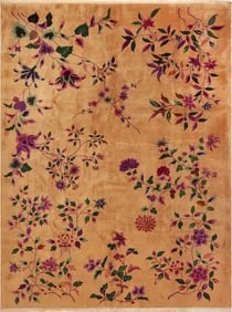 No Reserve - Antique Chinese Art Deco Rug 11 ft 5 in x 8 ft 10 in (3.47 m x 2.69 m)