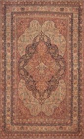 No Reserve - Antique Persian Kerman Rug 15 ft x 9 ft 9 in (4.57 m x 2.97 m)