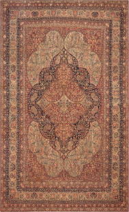 No Reserve - Antique Persian Kerman Rug 15 ft x 9 ft 9 in (4.57 m x 2.97 m): Property of a New York dealer Antique Persian Kerman Rug Size: 15 ft x 9 ft 9 in (4.57 m x 2.97 m) Collection of Antique Rugs, Vintage Rugs & Modern Carpets.