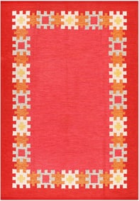Vintage Swedish Ingegerd Silow Kilim Rug 9 ft x 6 ft 4 in (2.74 m x 1.93 m)