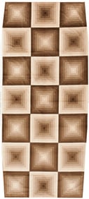 Vintage -Quadrat- Verner Panton Textile in Tan 8 ft 7 in x 3 ft 9 in (2.62 m x 1.14 m)