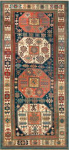 Antique Caucasian Kazak Runner Rug 8 ft 3 in x 3 ft 10 in (2.51 m x 1.17 m): Antique Caucasian Kazak Runner Rug Size: 8 ft 3 in x 3 ft 10 in (2.51 m x 1.17 m) Collection of Antique Rugs, Vintage Rugs & Modern Carpets.