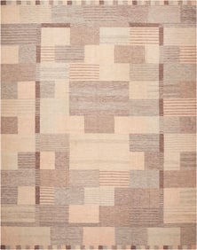 Large Modern Swedish Design Kilim Rug 15 ft 1 in x 11 ft 11 in (4.6 m x 3.63 m)
