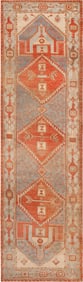 Vintage Persian Malayer Runner Rug 13 ft x 3 ft 8 in (3.96 m x 1.12 m)