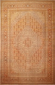 No Reserve - Oversized Antique Persian Tabriz Rug 20 ft 1 in x 13 ft (6.12 m x 3.96 m)