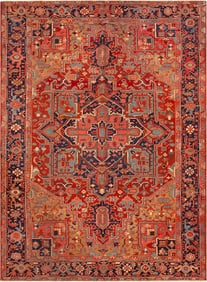 Antique Persian Heriz Rug 10 ft 2 in x 7 ft 4 in (3.09 m x 2.23 m)