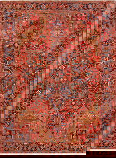 Antique Persian Heriz Rug 10 ft 2 in x 7 ft 4 in (3.09 m x 2.23 m): Property of a New Jersey Collector Antique Persian Heriz Rug Size: 10 ft 2 in x 7 ft 4 in (3.09 m x 2.23 m) Collection of Antique Rugs, Vintage Rugs & Modern Carpets.