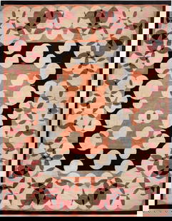 No Reserve - Art Deco Design Rug 16 ft 3 in x 12 ft 9 in (4.95 m x 3.89 m): Property of a New Jersey Collector Art Deco Design Rug Size: 16 ft 3 in x 12 ft 9 in (4.95 m x 3.89 m) Collection of Antique Rugs, Vintage Rugs & Modern Carpets.