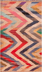 Vintage Moroccan Kilim Rug 9 ft 2 in x 5 ft 3 in (2.79 m x 1.6 m)