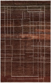 Modern Transitional Design Rug 11 ft 4 in x 7 ft 2 in (3.45 m x 2.18 m)