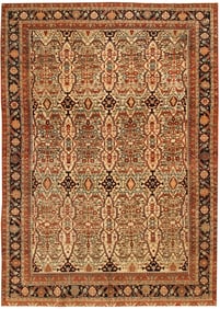 No Reserve - Antique 19th Century Persian Sarouk Farahan Rug 9 ft x 6 ft 8 in (2.74 m x 2.03 m)