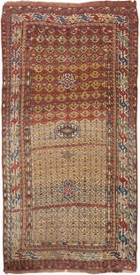 No Reserve - Antique Persian Kurdish Rug 11 ft 5 in x 5 ft 10 in (3.48 m x 1.78 m): Inventory of the late Albert Karmely Antique Persian Kurdish Rug Size: 11 ft 5 in x 5 ft 10 in (3.48 m x 1.78 m)