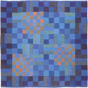 Vintage Swedish Karin Jonsson Rug 6 ft 7 in x 6 ft 7 in (2.01 m x 2.01 m)