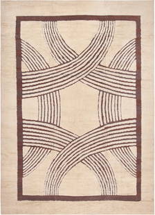 No Reserve - Art Deco Design Modern Contemporary Rug 13 ft 9 in x 10 ft 3 in (4.19 m x 3.12 m): Property of a New Jersey Collector Art Deco Design Modern Contemporary Rug Size: 13 ft 9 in x 10 ft 3 in (4.19 m x 3.12 m) Collection of Antique Rugs, Vintage Rugs & Modern Carpets.