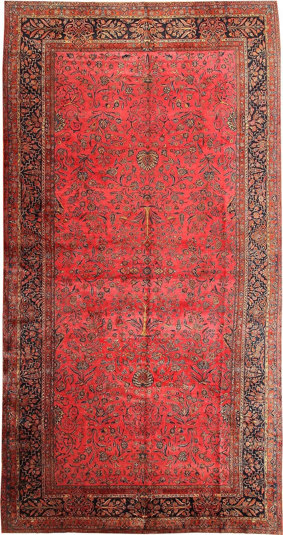 No Reserve - Large Luxurious Antique Kashan Persian Rug 20 ft 5 in x 10 ft 4 in (6.22 m x 3.15 m) (1 of 8)