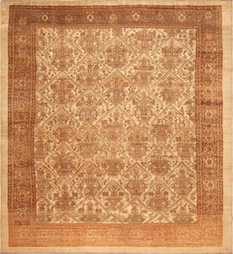 No Reserve - Persian Antique Bibikabad Rug 12 ft x 11 ft (3.66 m x 3.35 m)