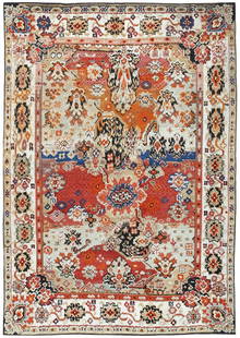 No Reserve - Antique Primitive Caucasian Karabagh Rug 6 ft 2 in x 4 ft 6 in (1.88 m x 1.37 m): Antique Primitive Caucasian Karabagh Rug Size: 6 ft 2 in x 4 ft 6 in (1.88 m x 1.37 m) Collection of Antique Rugs, Vintage Rugs & Modern Carpets.
