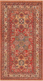 Antique Caucasian Soumak Kilim Rug 9 ft 3 in x 5 ft 1 in (2.82 m x 1.55 m)