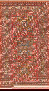 Antique Caucasian Soumak Kilim Rug 9 ft 3 in x 5 ft 1 in (2.82 m x 1.55 m): Antique Caucasian Soumak Kilim Rug Size: 9 ft 3 in x 5 ft 1 in (2.82 m x 1.55 m) Collection of Antique Rugs, Vintage Rugs & Modern Carpets.