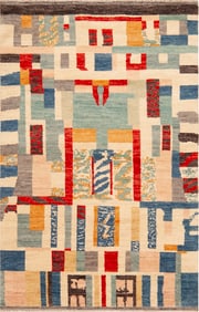 Modern Contemporary Swedish Design Rug 6 ft 6 in x 4 ft 2 in (1.98 m x 1.27 m)