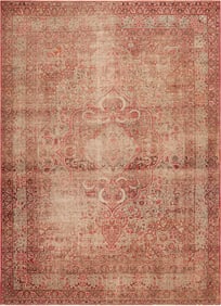 No Reserve - Antique Persian Kerman Lavar Rug 11 ft 10 in x 8 ft 6 in (3.6 m x 2.59 m)