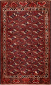 No Reserve - Antique Turkeman Tekke Rug 8 ft 10 in x 5 ft 8 in (2.69 m x 1.72 m)