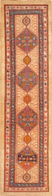 No Reserve - Antique Persian Camel Hair Serab Runner Rug 13 ft 4 in x 3 ft 6 in (4.06 m x 1.07 m)