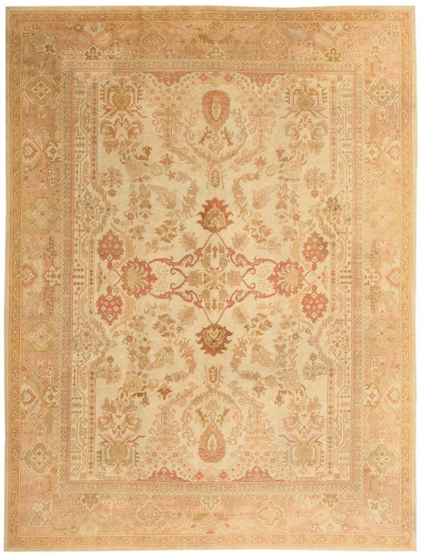 No Reserve - Antique Room Size Indian Amritsar Rug 11 ft 8 in x 8 ft 11 in (3.56 m x 2.72 m) (1 of 14)