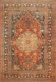 No Reserve - Tabriz Haji Jalili Fine Antique Persian Rug 15 ft 10 in x 11 ft 1 in (4.83 m x 3.38 m)