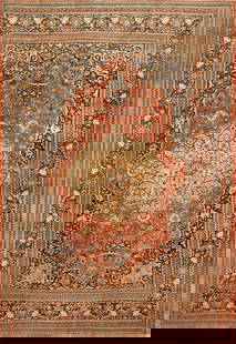 No Reserve - Tabriz Haji Jalili Fine Antique Persian Rug 15 ft 10 in x 11 ft 1 in (4.83 m x 3.38 m): Inventory of the late Albert Karmely Tabriz Haji Jalili Fine Antique Persian Rug Size: 15 ft 10 in x 11 ft 1 in (4.83 m x 3.38 m) Collection of Antique Rugs, Vintage Rugs & Modern Carpets.