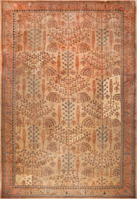 Oversized Antique Turkish Oushak Rug 21 ft 3 in x 14 ft 6 in (6.47 m x 4.41 m)
