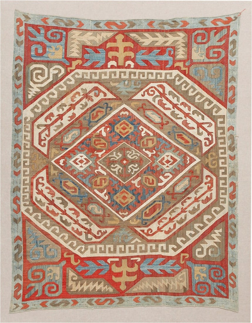 An Azerbaijan silk embroidery, South Caucasus - 5 ft 4 in x 4 ft (1.63 m x 1.22 m)