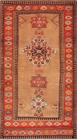 Antique Persian Serab Camel Hair Carpet - No Reserve 9 ft 8 in x 5 ft 9 in (2.95 m x 1.75 m)