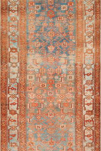 Antique Persian Malayer Runner Rug - No Reserve 11 ft 4 in x 3 ft 6 in (3.45 m x 1.07 m): Curated collection of antique, vintage and modern rugs No Reserve - Antique Persian Malayer Runner Rug Size: 11 ft 4 in x 3 ft 6 in (3.45 m x 1.07 m) This Malayer runner reveals the intuitive artistry