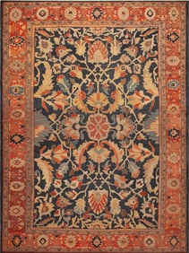 Large Antique Persian 19th Century Sultanabad Rug - No Reserve 14 ft 6 in x 11 ft (4.42 m x 3.35 m)