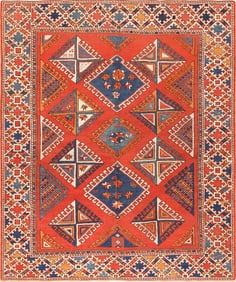 Antique Turkish Bergama Rug - 6 ft 10 in x 5 ft 10 in (2.08 m x 1.78 m)
