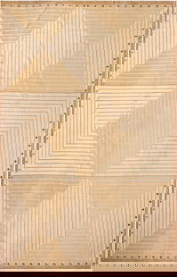 Large Mid-Century Modern Silk Rug - No Reserve 15 ft 5 in x 10 ft (4.7 m x 3.05 m): Curated collection of antique, vintage and modern rugs No Reserve - Large Mid-Century Modern Silk Rug Size: 15 ft 5 in x 10 ft (4.7 m x 3.05 m) Provenance: Property of a prominent New York deale