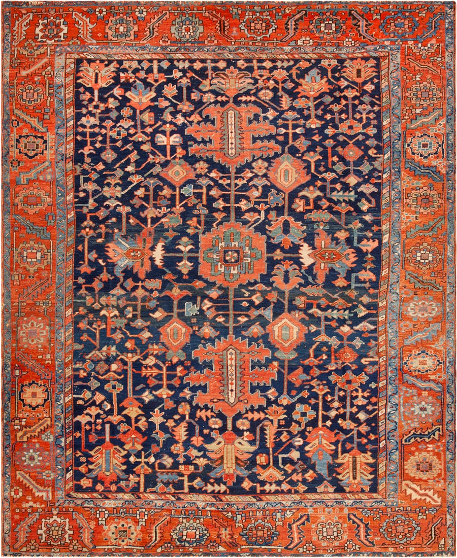 Antique Persian Heriz Rug - No Reserve 12 ft 3 in x 9 ft 10 in (3.73 m x 2.99 m) (1 of 15)