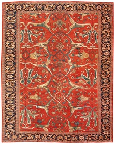 Large Antique Persian Sultanabad Rug - No Reserve 15 ft 1 in x 12 ft (4.6 m x 3.66 m)