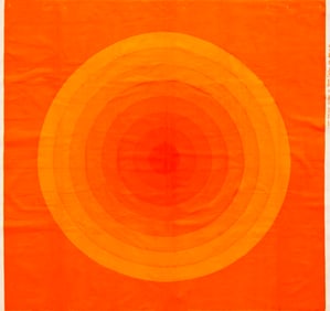 Vintage Mira Spectrum Verner Panton Textile - 3 ft 10 in x 3 ft 10 in (1.17 m x 1.17 m)