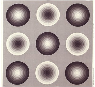 Vintage -Kreis- Design Verner Panton Mid Century Modern Textile - 4 ft 1 in x 3 ft 9 in (1.24 m x