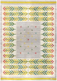 Vintage Scandinavian Swedish Kilim - 7 ft 10 in x 5 ft 6 in (2.39 m x 1.68 m)