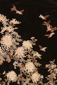 A Chinese Embroidered Silk Textile - No Reserve 6 ft 9 in x 5 ft 7 in (2.05 m x 1.7 m)