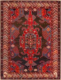 Antique Caucasian Shirvan Rug - No Reserve 6 ft 3 in x 4 ft 8 in (1.9 m x 1.42 m)